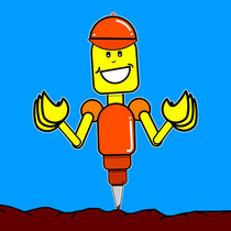 Doug The Digger Robot by Vincent J. Newman