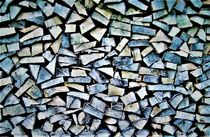 Holzscheite, schön gestapelt, in artic-bleu von assy