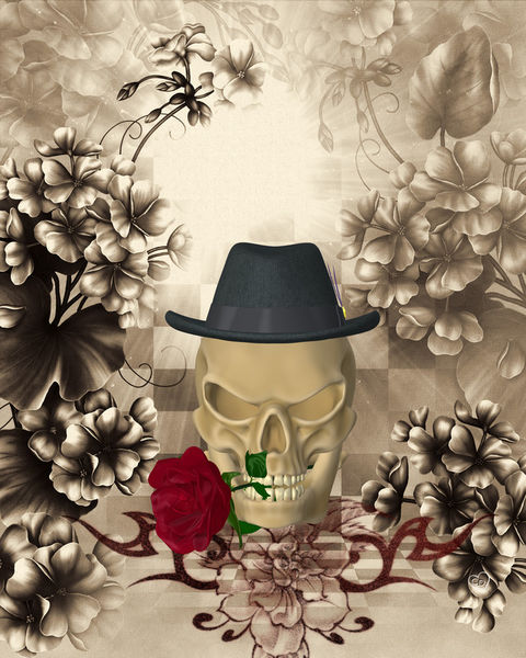 Skull-rose