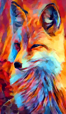 Fox Watercolor by Chris Butler