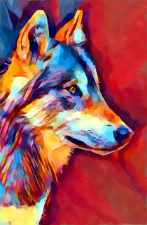 Wolf Portrait 2 by Chris Butler