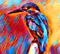 Kingfisher Watercolor by Chris Butler