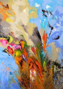 Summer Abstract Flowers  by Irini Karpikioti