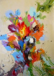 Abstract Bouquet Of Flowers by Irini Karpikioti