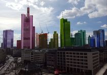 Frankfurt's colourful skyline by Dirk Hendriks