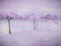 Purple Landscape with Trees  by eloiseart