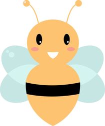 Little cutie design smiling bee von Jana Guothova