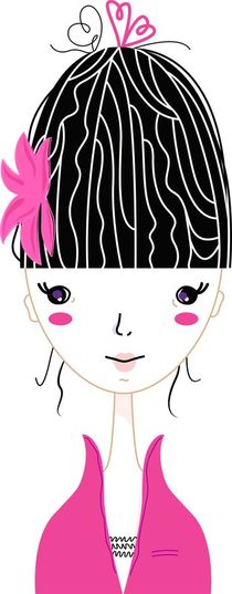 cute geishas pink von Jana Guothova