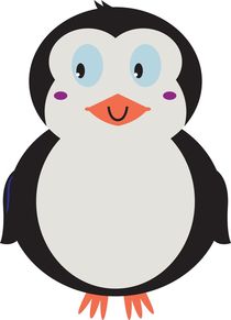 cutie penguin bw von Jana Guothova