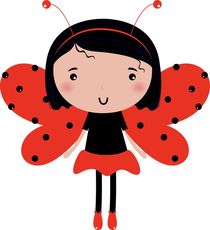 little bee  red with black by Jana Guothova