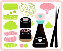 cute design sushis by Jana Guothova