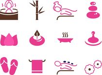 wellness design icons - cute pink by Jana Guothova
