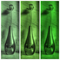 Rose Triptych in Green by Colin Metcalf