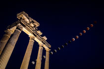 Total Lunar Eclipse over the Apollo Temple in Side by Zoltan Duray