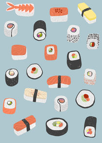 Sushi Roll Maki Nigiri Japanese Food Art by Nic Squirrell