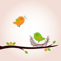 2 cute little Birds by Jana Guothova