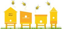 little cutie design bees - gold von Jana Guothova