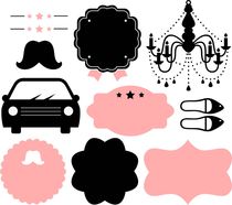 design icons - pink black von Jana Guothova