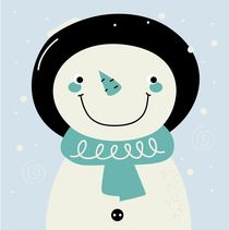 cutie smiling snowman by Jana Guothova