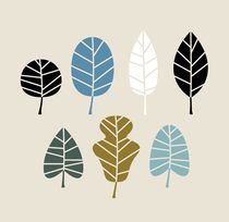 design leaves - on beige von Jana Guothova