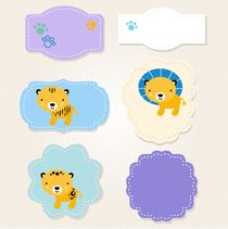 cutie gold animals on blue  by Jana Guothova