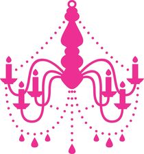 design pink chandeliér von Jana Guothova