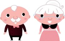 cute grand parents pink choco by Jana Guothova