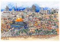 'Blick vom Ölberg auf Jerusalem' by Hartmut Buse