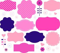 Design icons pink on white by Jana Guothova