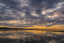 Wolkenverhangener Morgen auf der Halbinsel Höri bei Moos - Bodensee von Christine Horn