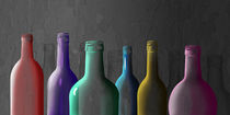 'Bunte Flaschen aus Glas - Colorful glass bottles' by Monika Juengling