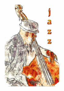 Jazz Bassist von cinema4design