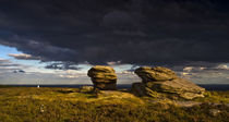 The Ox Stones caught in storm light. Burbage Moor, the Peak District, England (2) von chris-drabble