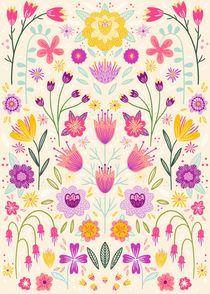 Bright Floral Symmetry von Nic Squirrell