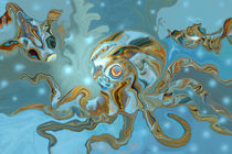 Oktopus, Tintenfisch, Digital Art, octopus by Dagmar Laimgruber