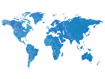 World Map I von Nina-Christine Schwarz