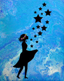 Girl with stars I by Nina-Christine Schwarz