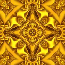 Silk Gold Fondue Mandala von Richard H. Jones