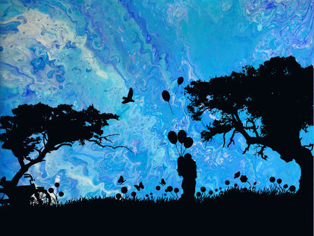 Trees-couple-blau-40x30-01