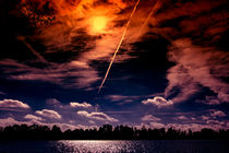 Swabian sunset over a lake von Michael Naegele