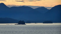 Alaskan coast, twilight view towards Kosciusko or Prince of Wales Islands by David Halperin