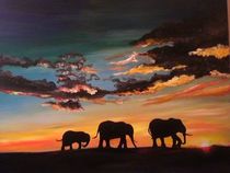 Elefanten im Morgenrot by resoma