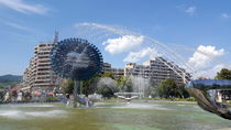 Modern designed fountain in Alba Iulia by ambasador