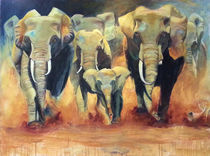 Elefanten in Freiheit by Ulla Schönhense