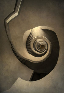 Brown spiral staircase by Jarek Blaminsky