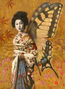 Vintage Geisha Butterfly by Michael Thomas