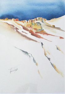 Bergdorf in Andalusien by Theodor Fischer