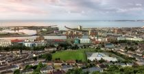 Swansea city from Kilvey Hill von Leighton Collins