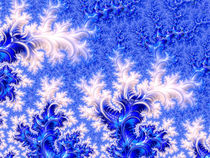 Blue Fractal Corals by Elisabeth  Lucas