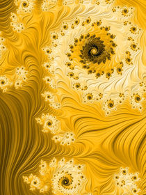 Yellow Swirls and Spirals by Elisabeth  Lucas